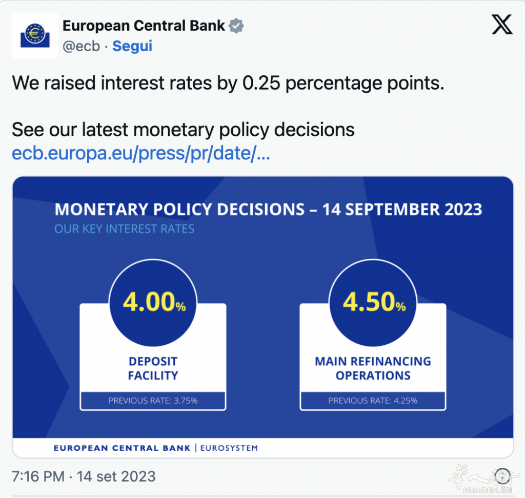 10连升！欧洲央行继续加息，浮动贷款实际利率突破7%！ - 闲聊意大利